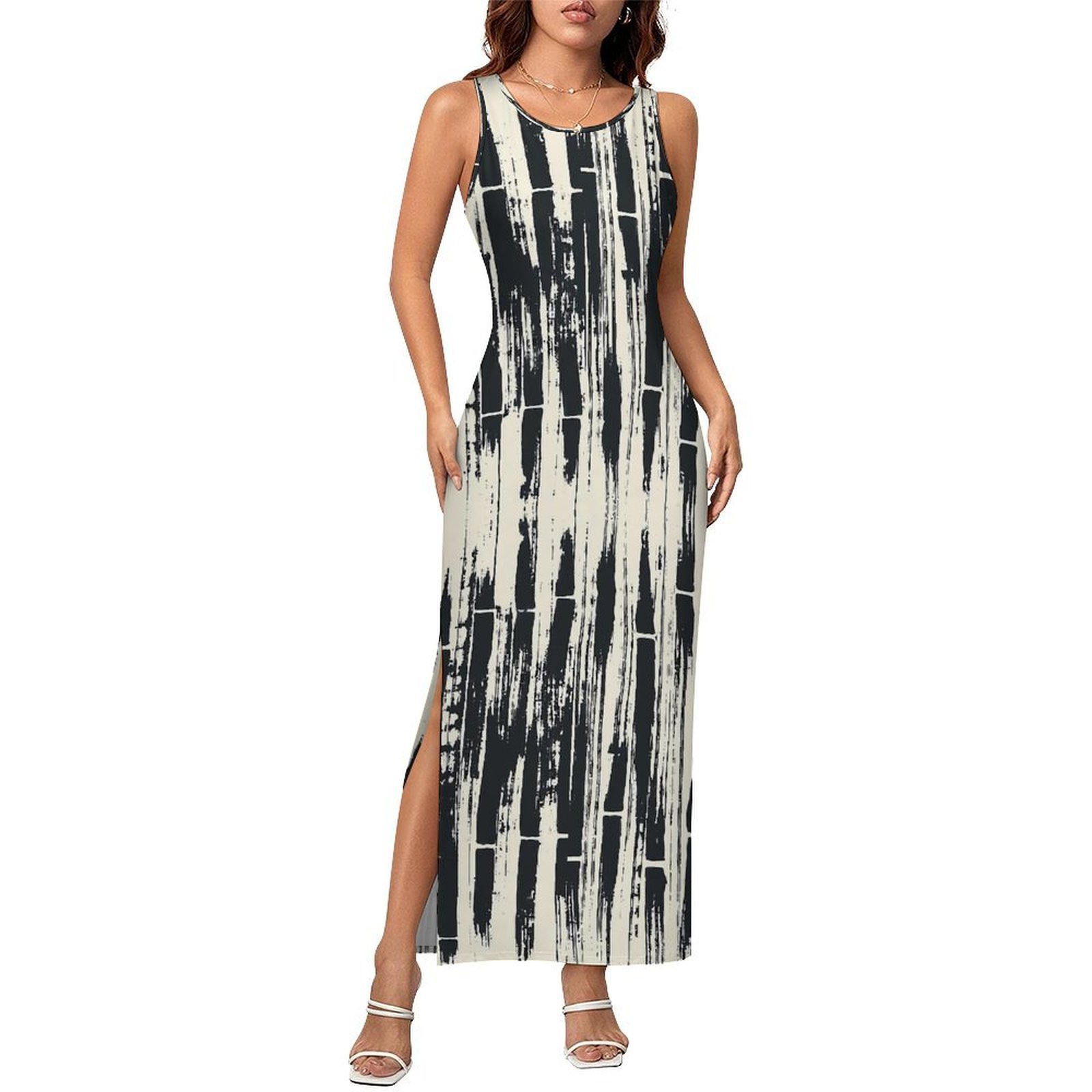 Black Tie Dye Dress Sleeveless - Shibori Tie Dye review and price