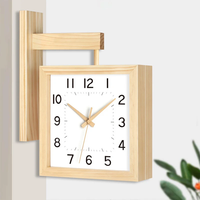 Wooden Double Sided Wall Clock - Japanese Lifestyle In Japanese review and price